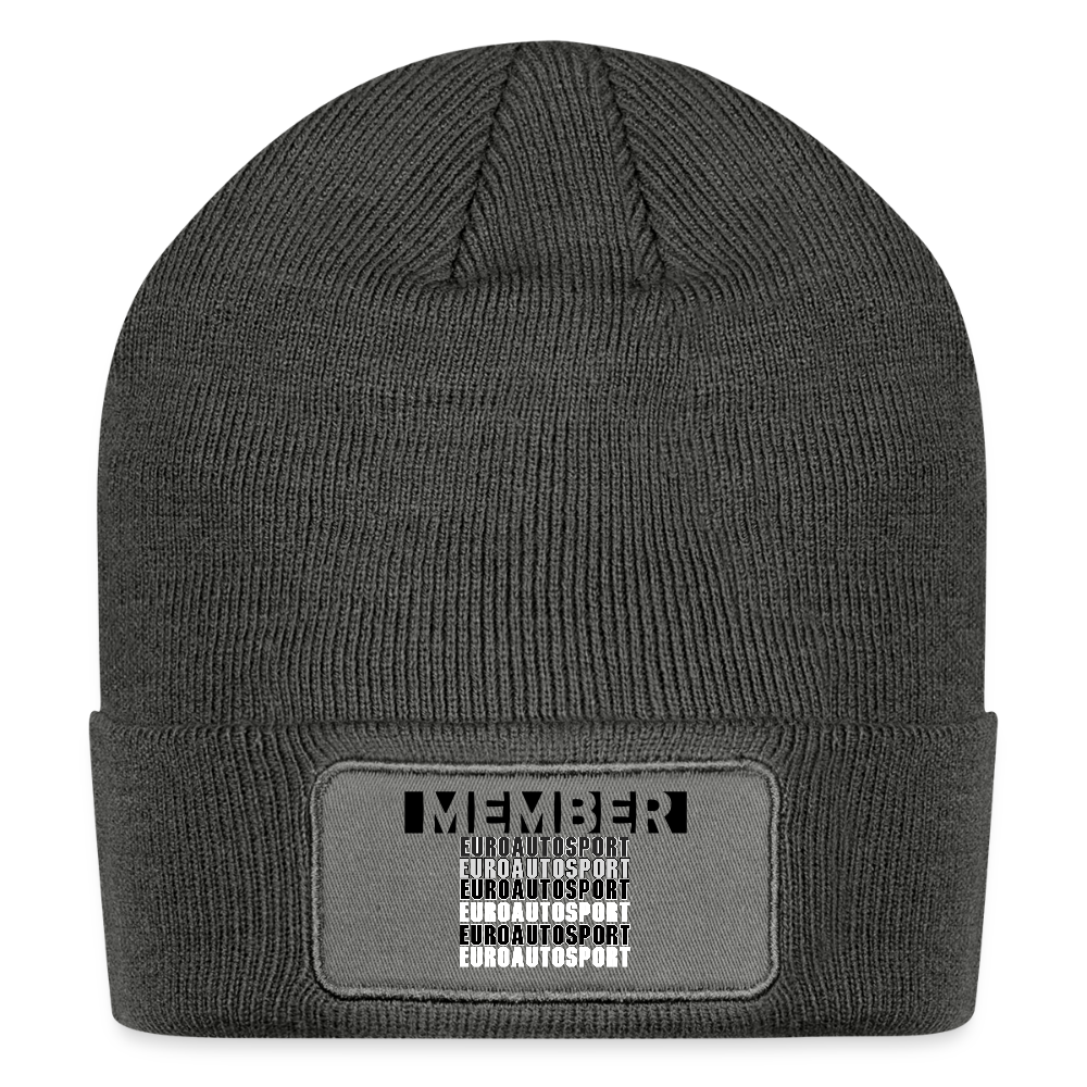 Patch Beanie - charcoal grey