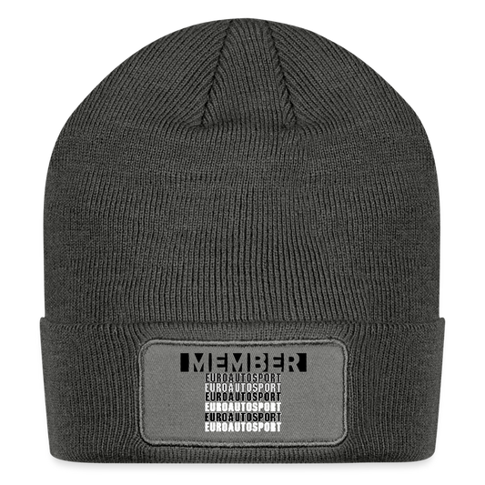 Patch Beanie - charcoal grey