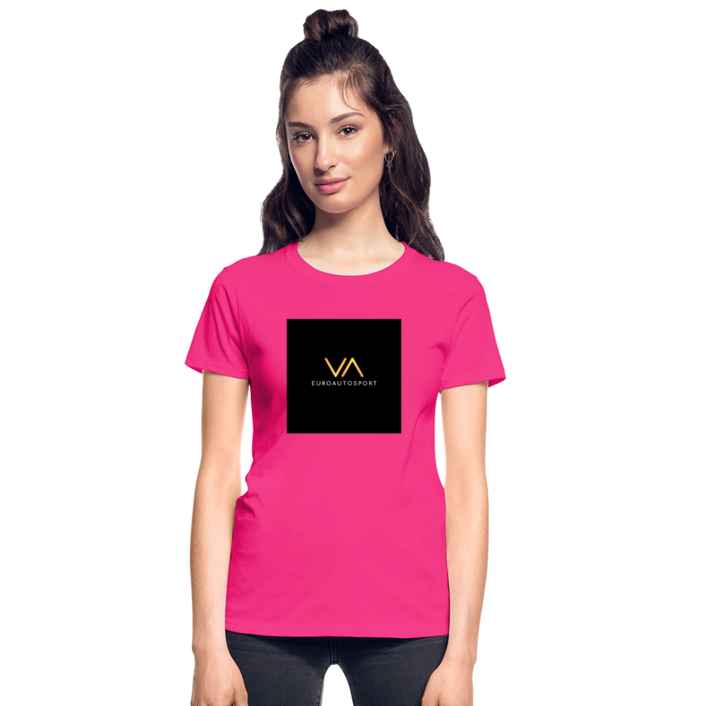 Ultra Cotton VA Euro Auto Sport Ladies Tee - fuchsia